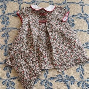 Floral Kids Dress with White Collar